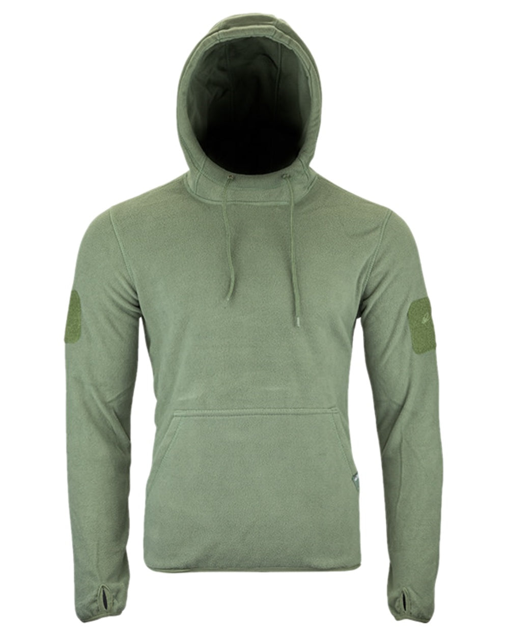 Green Coloured Viper Fleece Hoodie on white background #colour_green