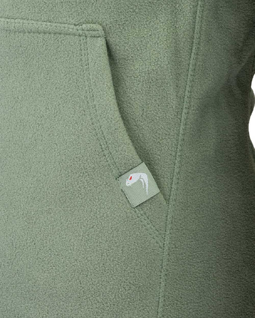 Green Coloured Viper Fleece Hoodie on white background #colour_green