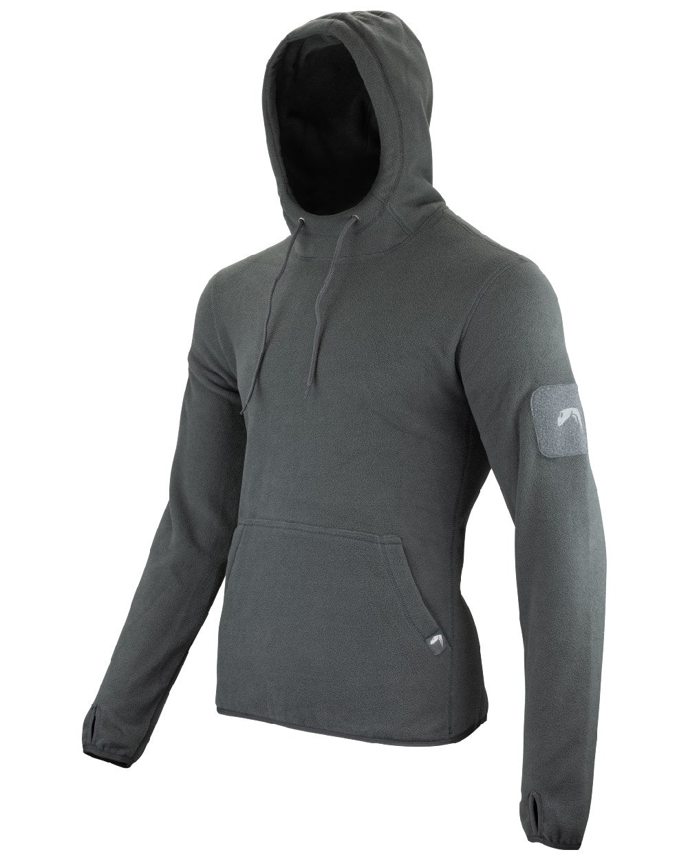 Titanium Coloured Viper Fleece Hoodie on white background #colour_titanium