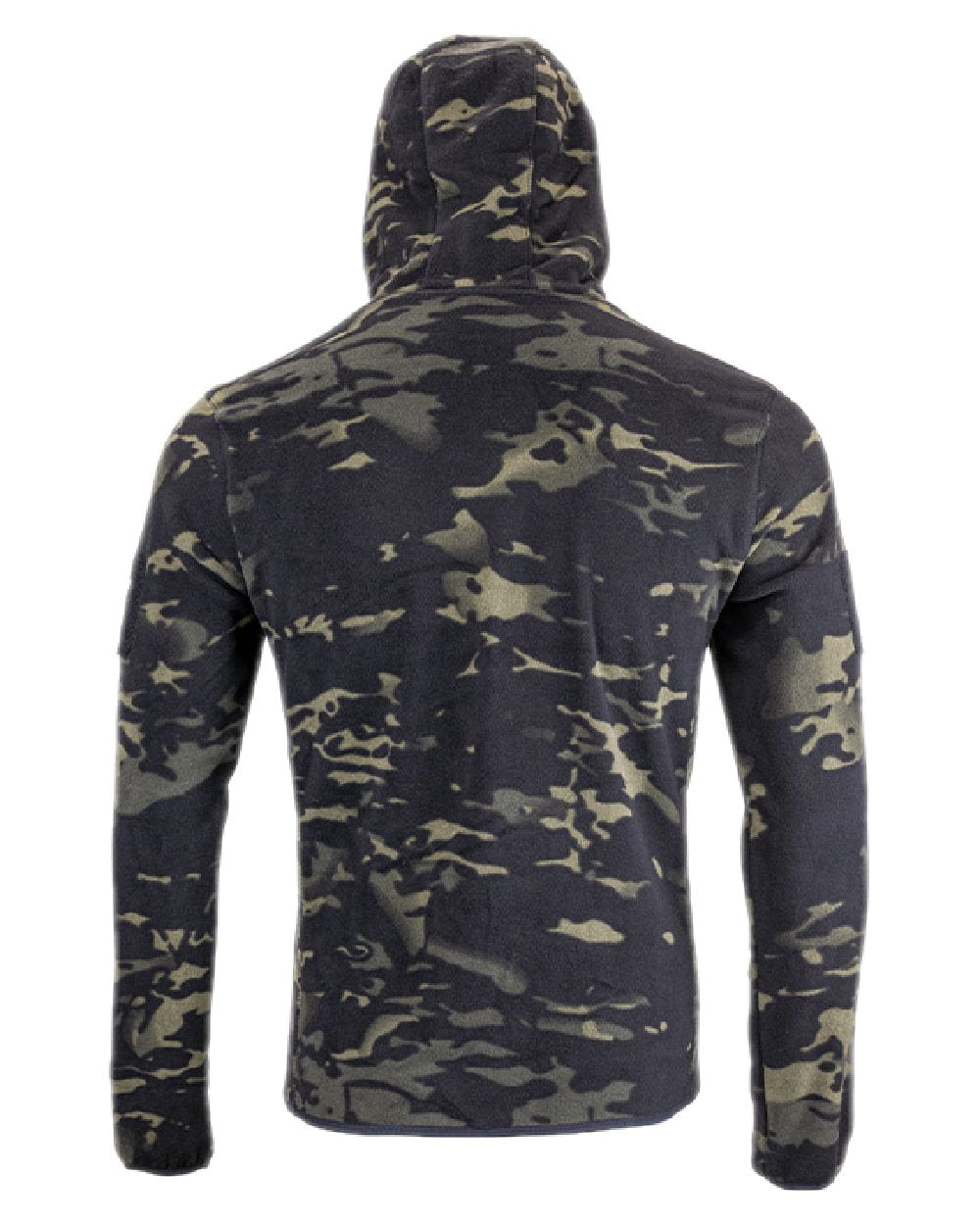 VCAM Black Coloured Viper Fleece Hoodie on white background #colour_vcam-black