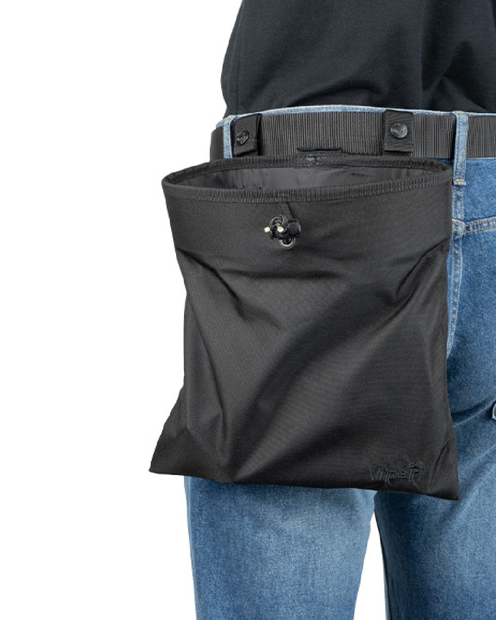 Black Coloured Viper Folding Dump Bag on white background #colour_black