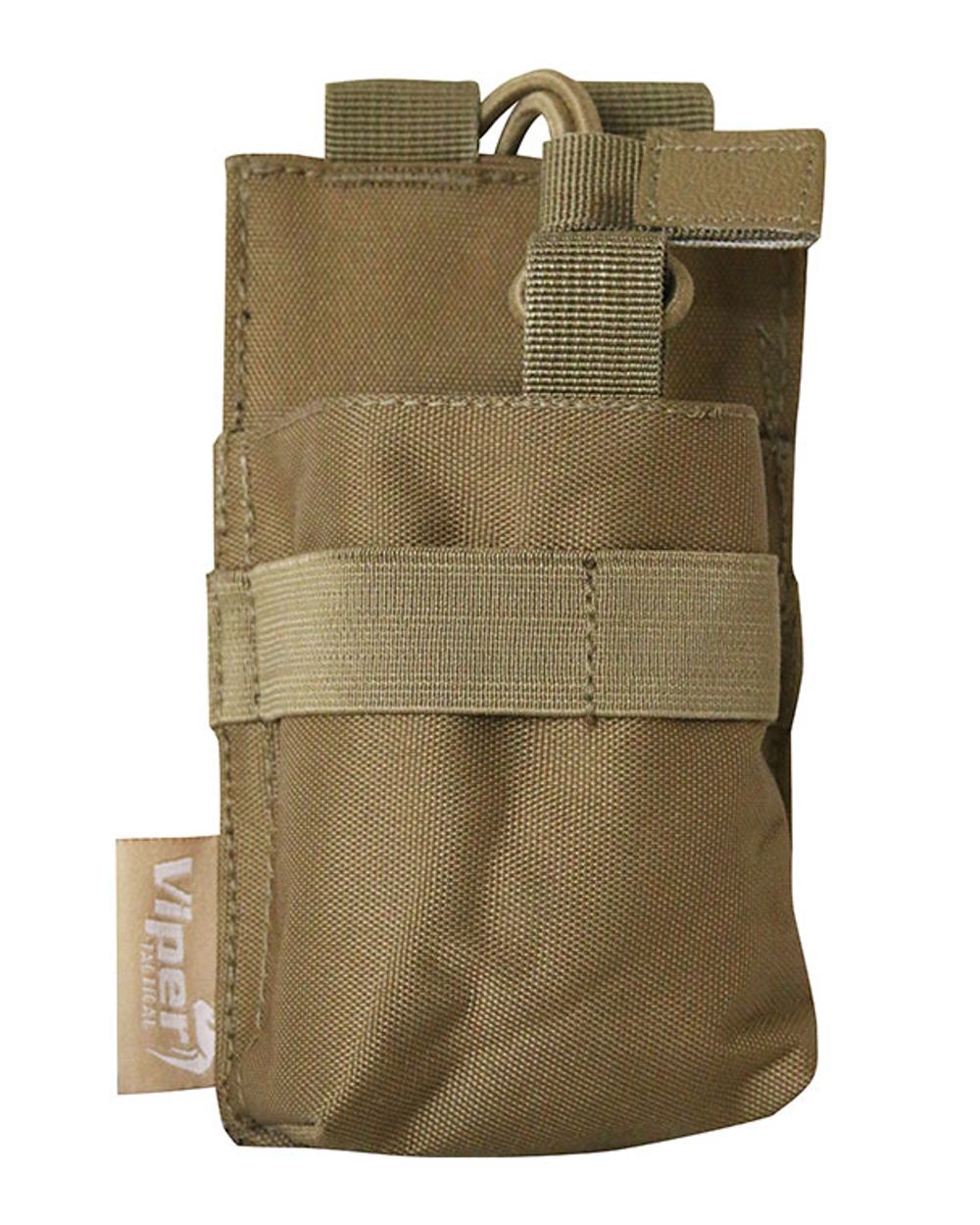 Coyote Coloured Viper GPS Radio Pouch on white background #colour_coyote