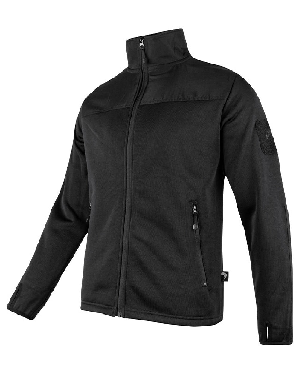 Black Coloured Viper Gen 2 Special Ops Fleece Jacket on white background #colour_black