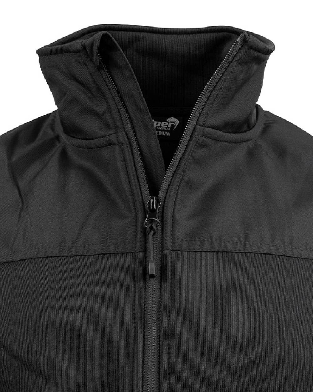 Black Coloured Viper Gen 2 Special Ops Fleece Jacket on white background #colour_black