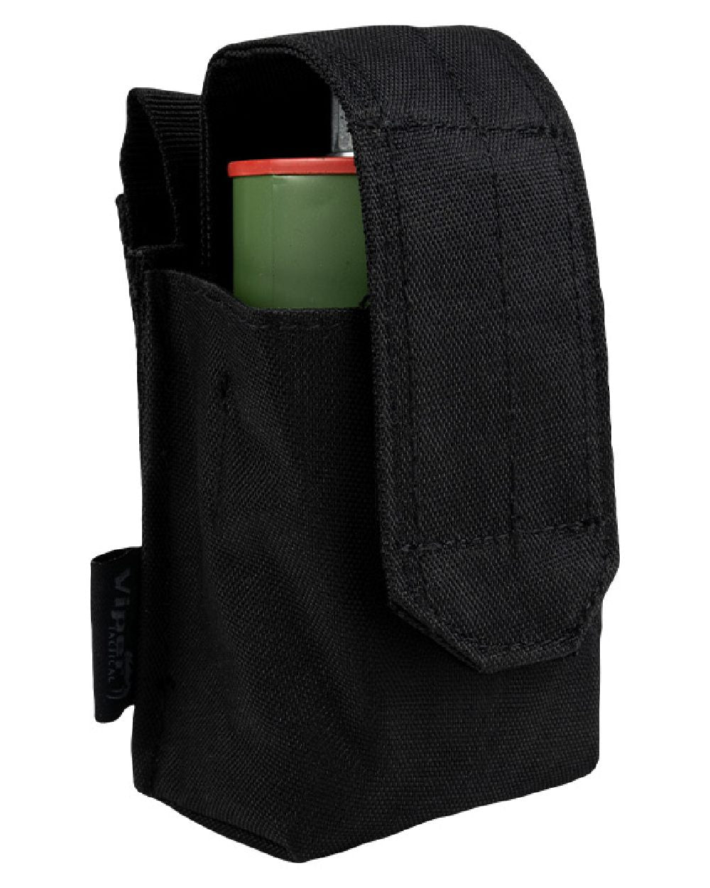 Black Coloured Viper Grenade Pouch on white background #colour_black