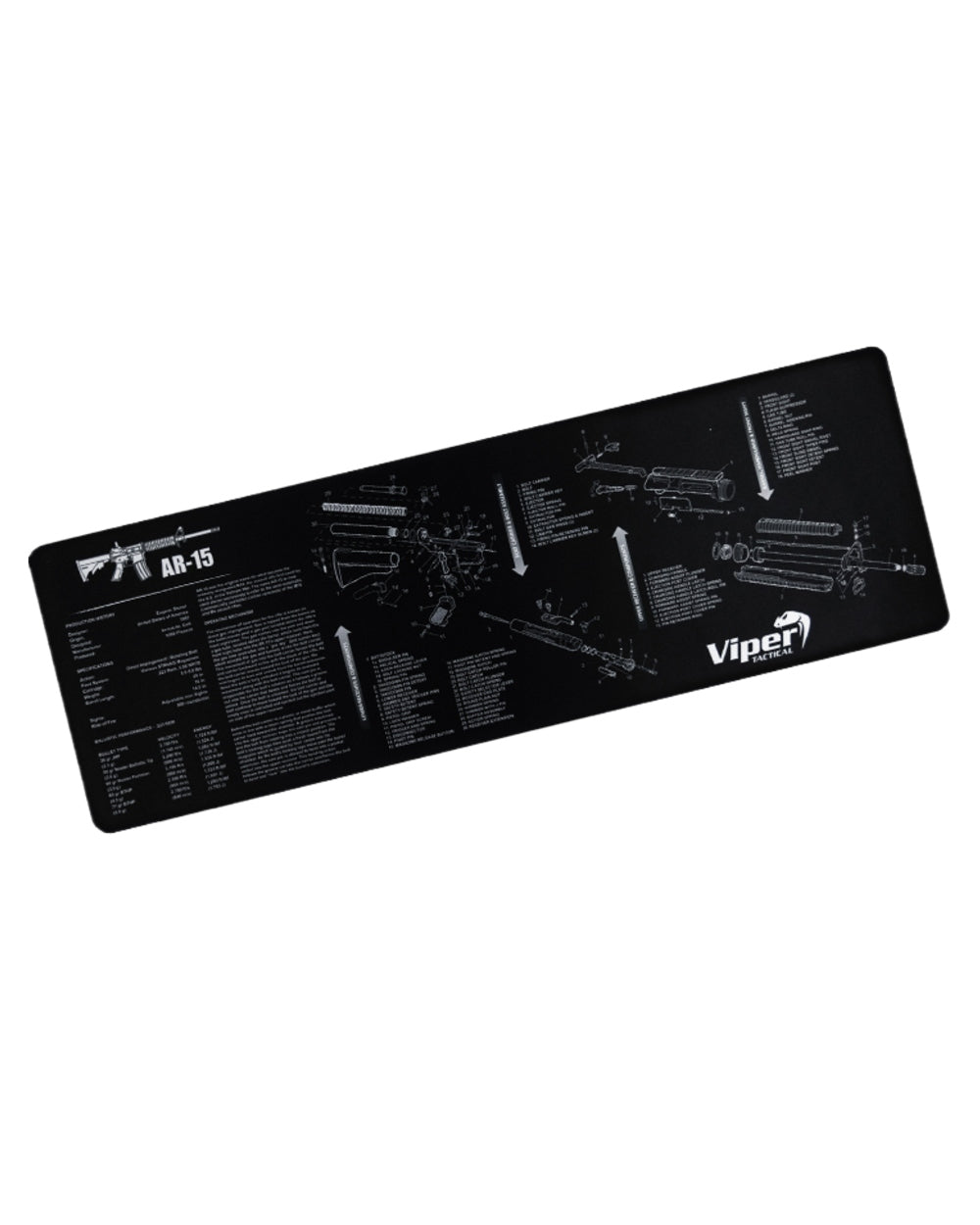 Black Coloured Viper Gun Mat on white background #style_ar15
