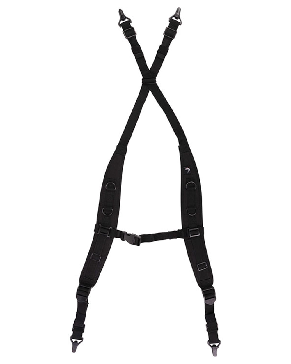 Black Coloured Viper Locking Harness on white background #colour_black
