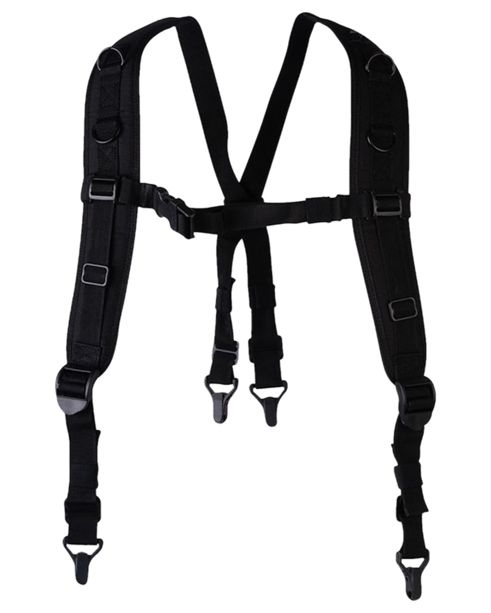 Black Coloured Viper Locking Harness on white background #colour_black