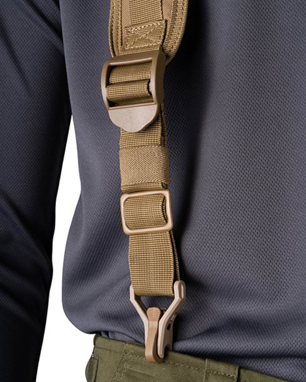 Coyote Coloured Viper Locking Harness on white background #colour_coyote