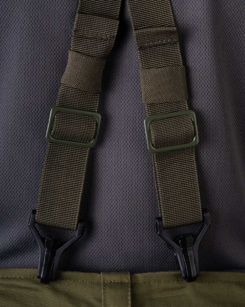 Green Coloured Viper Locking Harness on white background #colour_green