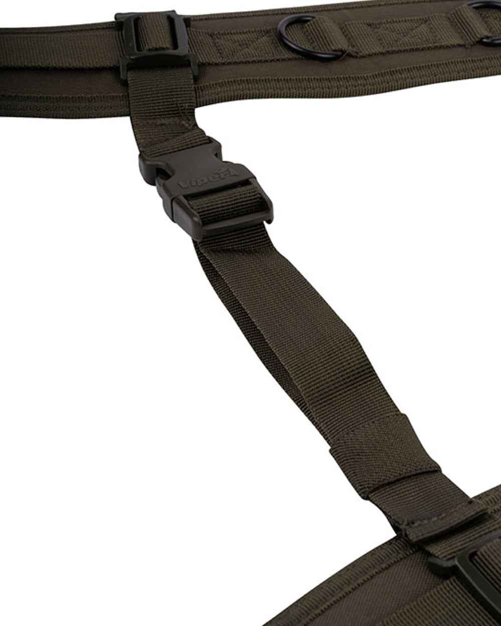 Green Coloured Viper Locking Harness on white background #colour_green