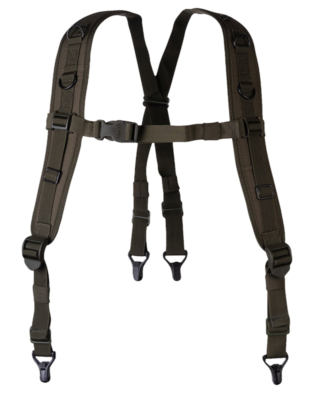 Green Coloured Viper Locking Harness on white background #colour_green