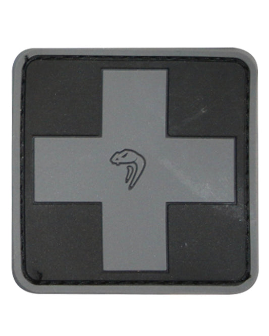 Black Coloured Viper Medic Rubber Patch on white background #colour_black