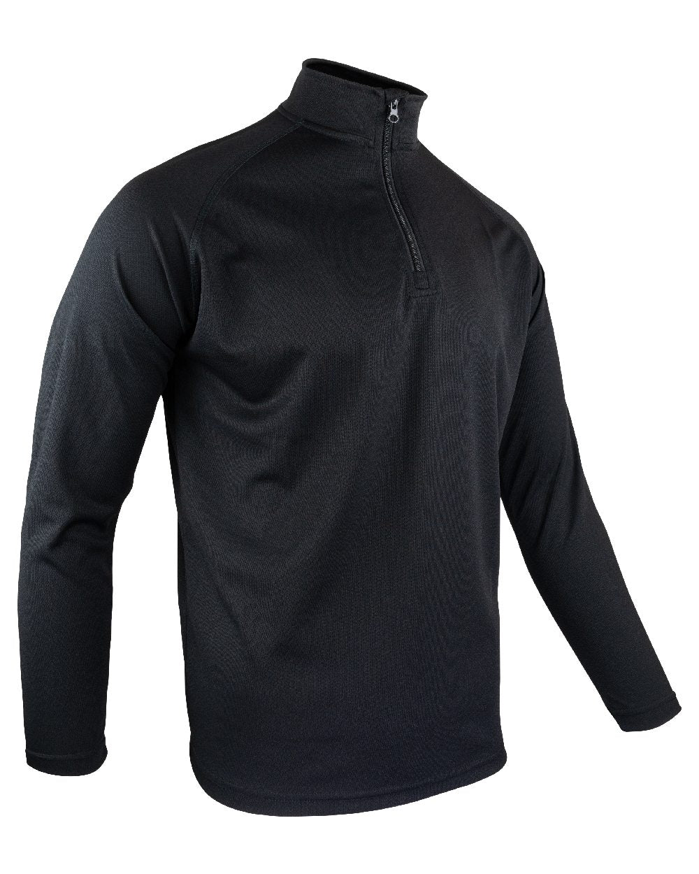 Black Coloured Viper Mesh-Tech Armour Top on white background #colour_black