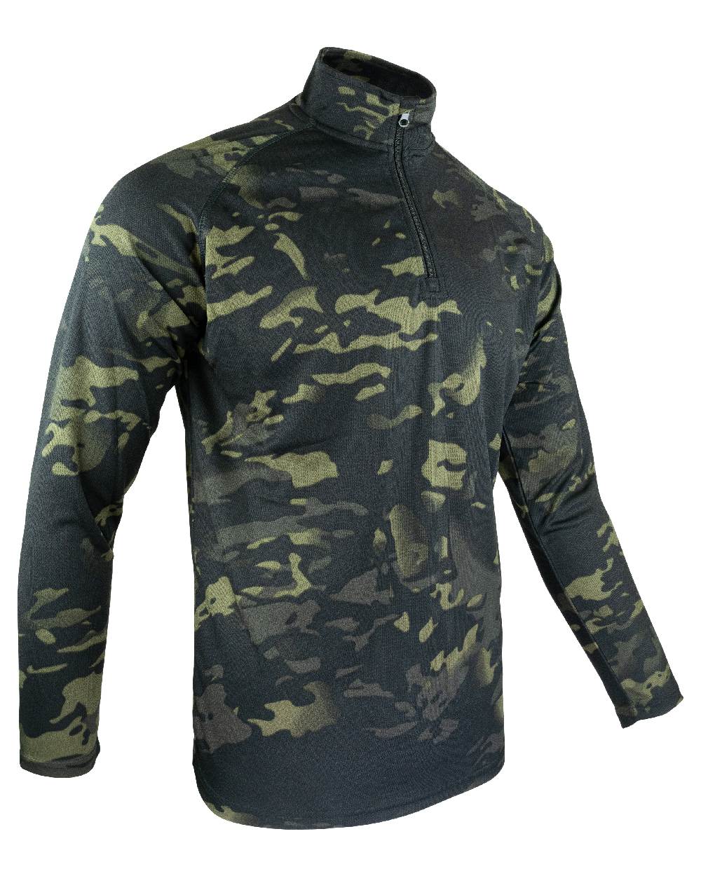 VCAM Black Coloured Viper Mesh-Tech Armour Top on white background #colour_vcam-black