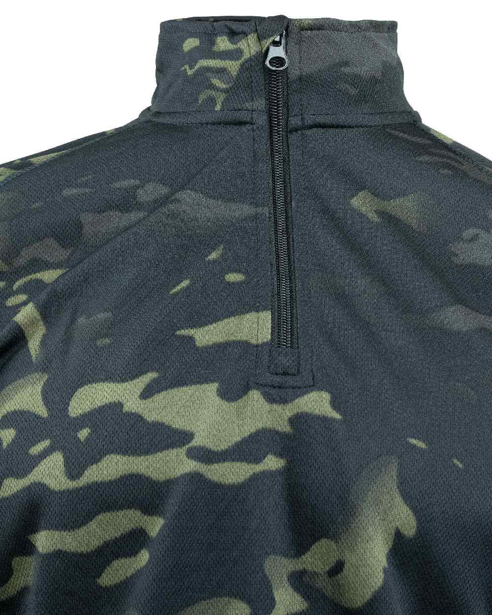 VCAM Black Coloured Viper Mesh-Tech Armour Top on white background #colour_vcam-black