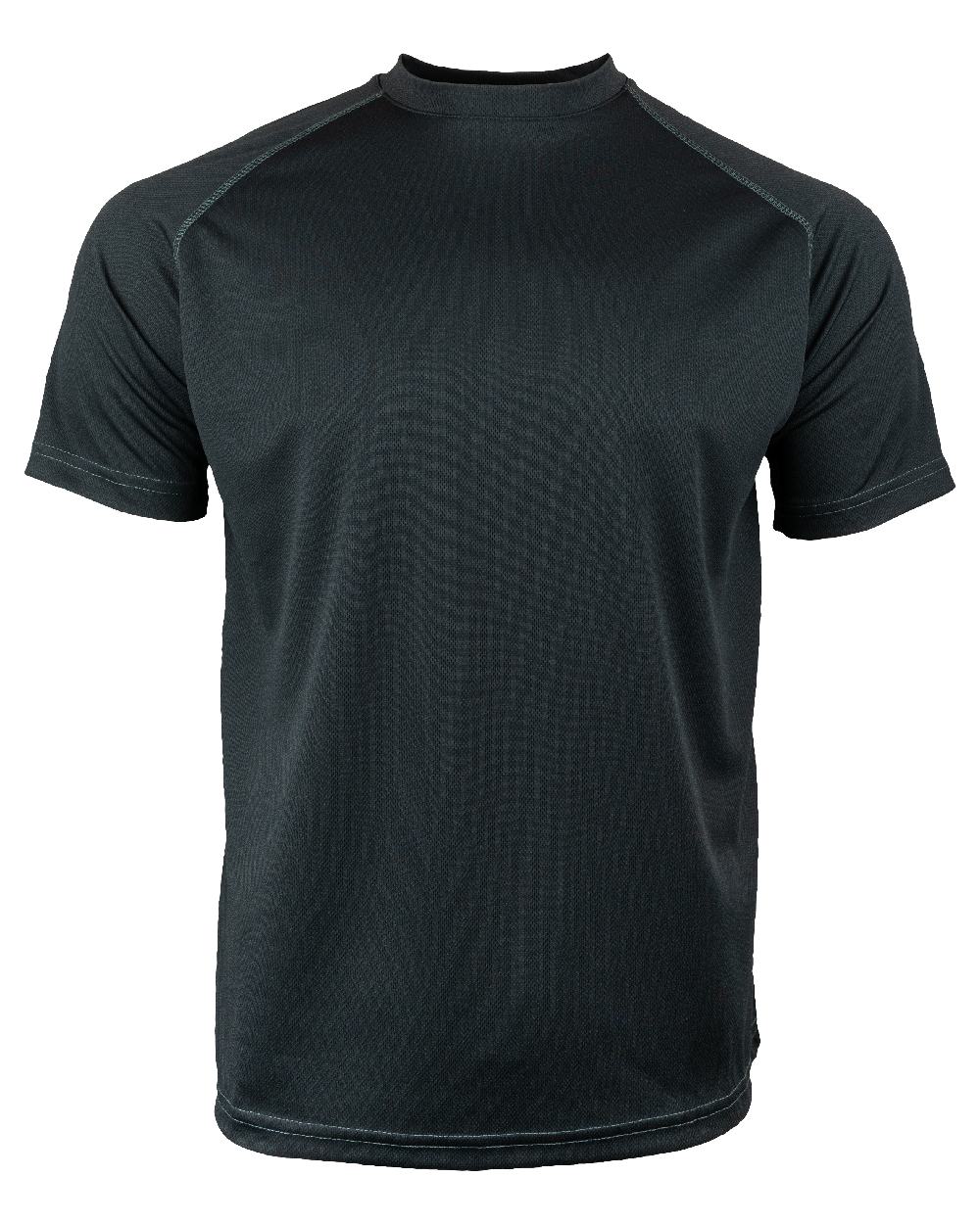 Black Coloured Viper Mesh-Tech T-Shirt on white background #colour_black