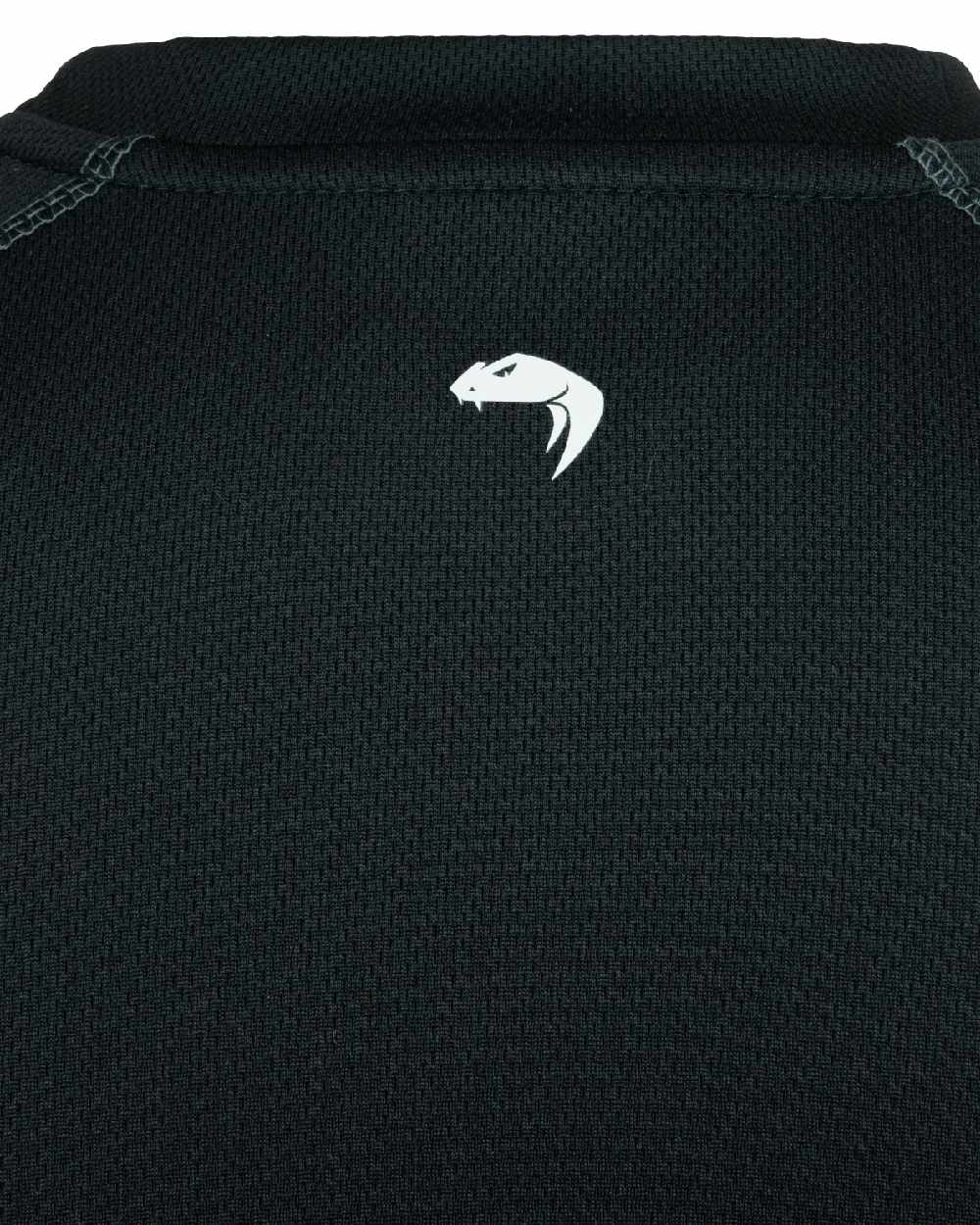 Black Coloured Viper Mesh-Tech T-Shirt on white background #colour_black