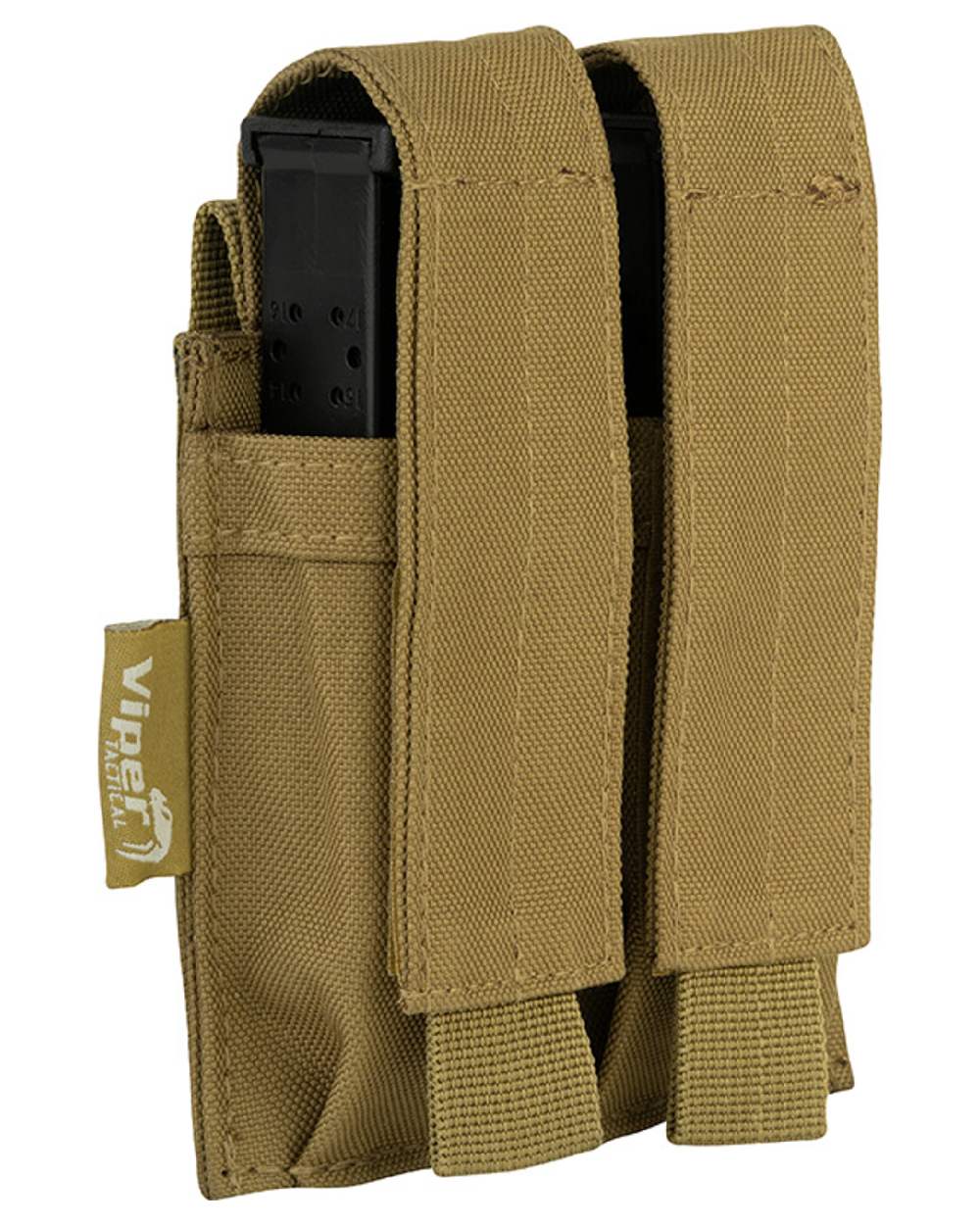 Coyote Coloured Viper Modular Double Pistol Mag Pouch on white background #colour_coyote