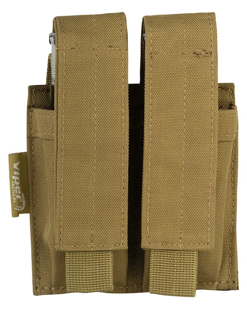 Coyote Coloured Viper Modular Double Pistol Mag Pouch on white background #colour_coyote