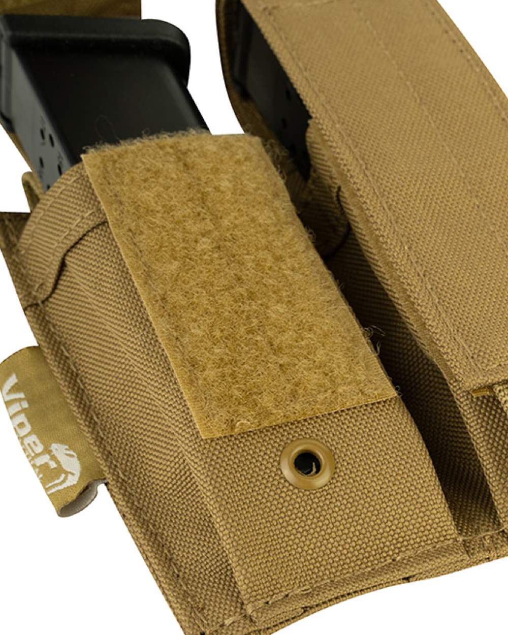Coyote Coloured Viper Modular Double Pistol Mag Pouch on white background #colour_coyote