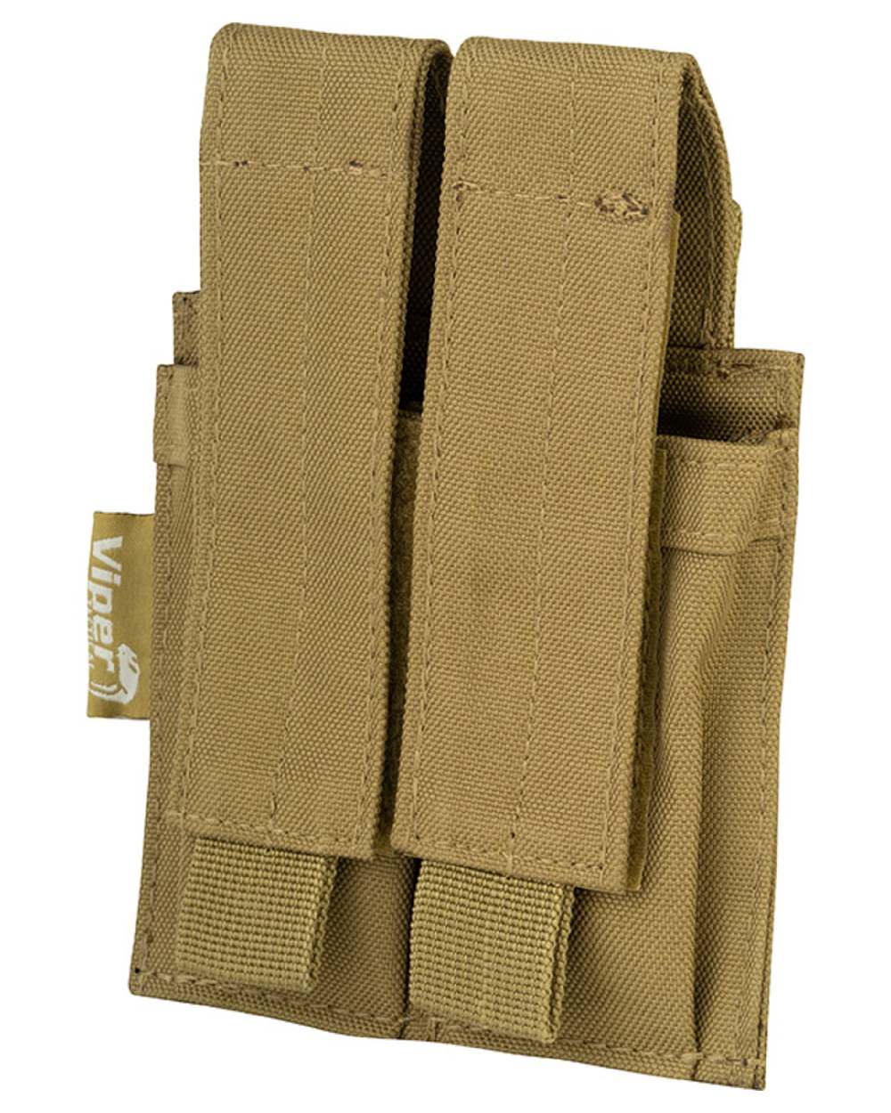 Coyote Coloured Viper Modular Double Pistol Mag Pouch on white background #colour_coyote