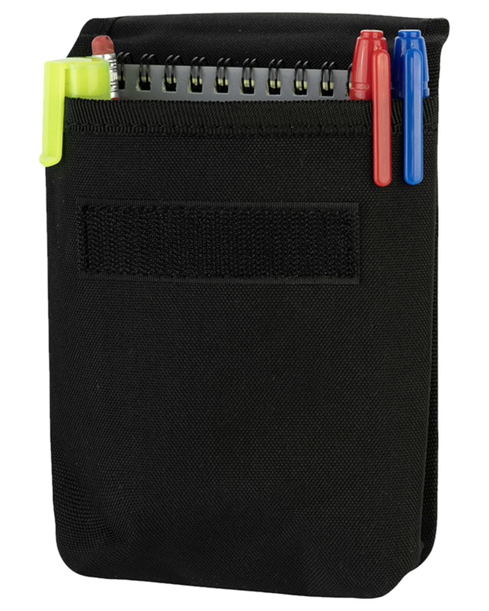 Black Coloured Viper Notebook Pouch on white background #colour_black