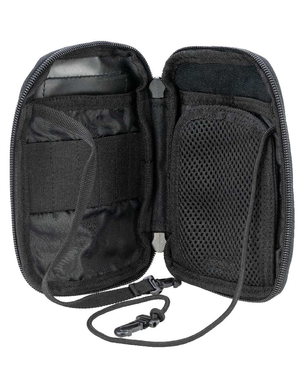 Black Coloured Viper Operators Pouch on white background #colour_black
