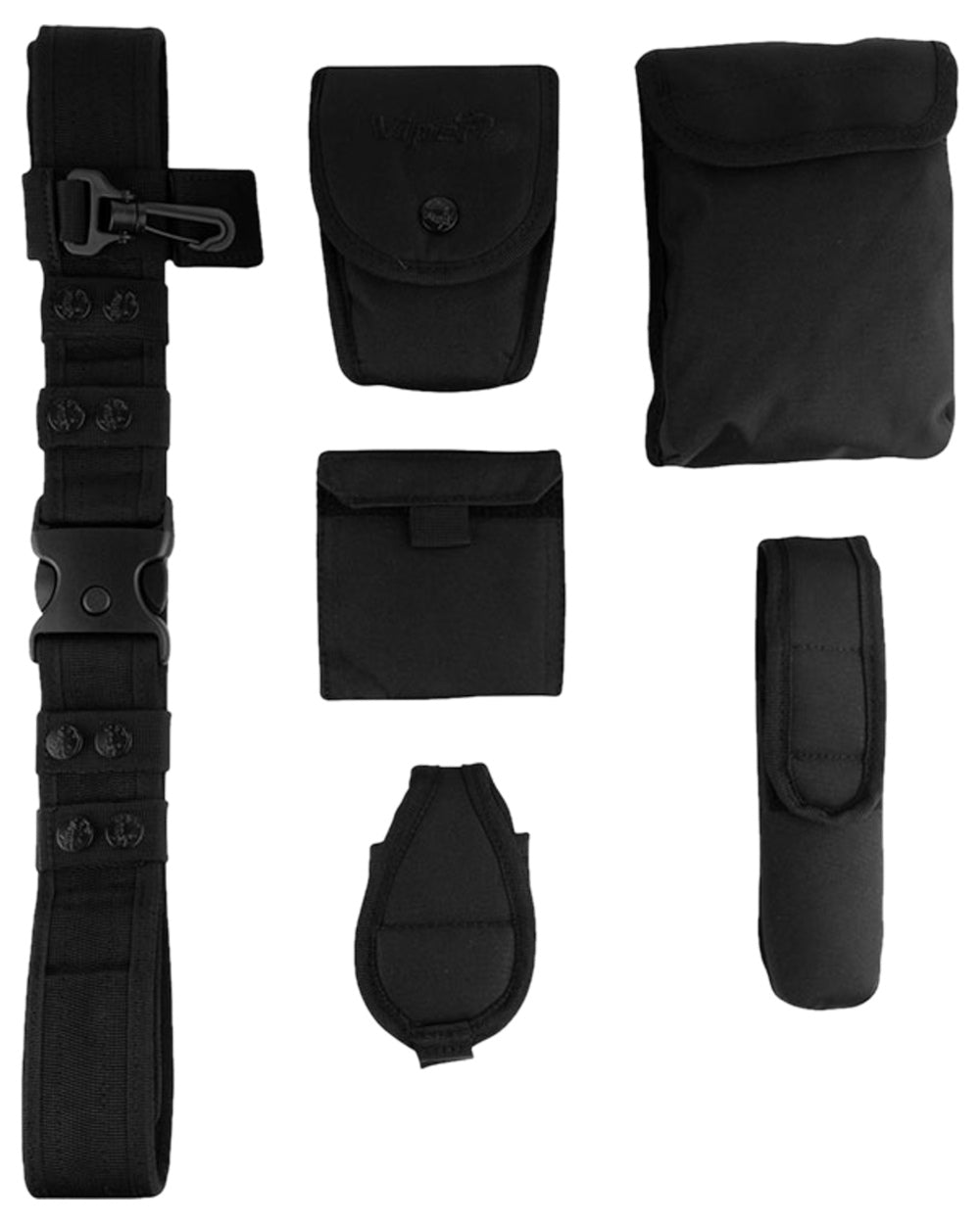 Black Coloured Viper Patrol Belt System on white background #colour_black