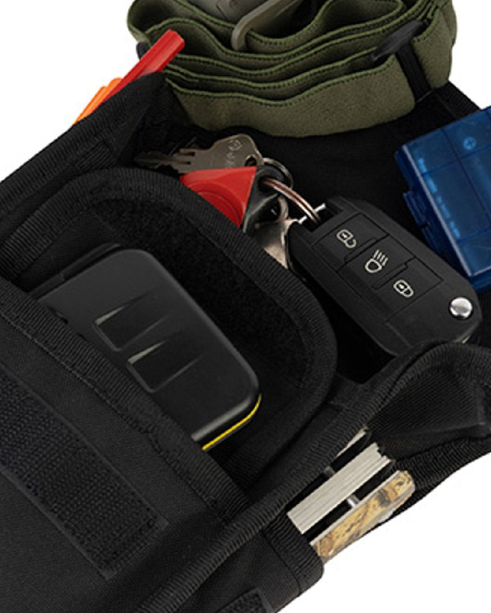 Black Coloured Viper Patrol Pouch on white background #colour_black
