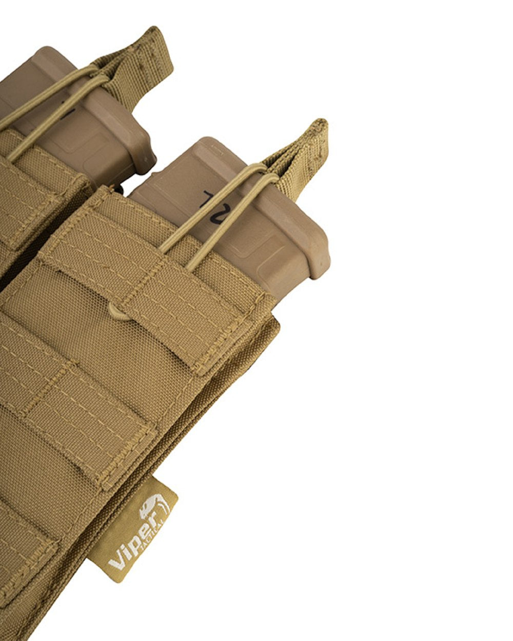Coyote Coloured Viper Quick Release Double Mag Pouch on white background #colour_coyote