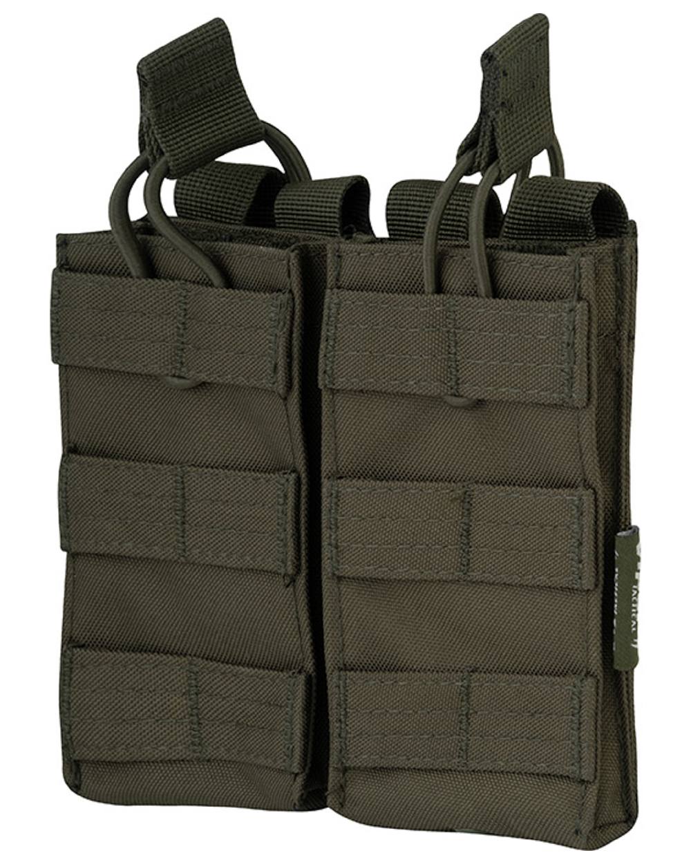 Green Coloured Viper Quick Release Double Mag Pouch on white background #colour_green