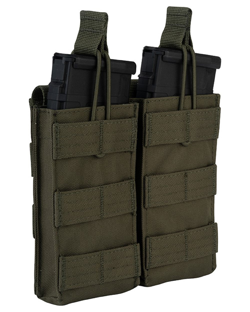 Green Coloured Viper Quick Release Double Mag Pouch on white background #colour_green