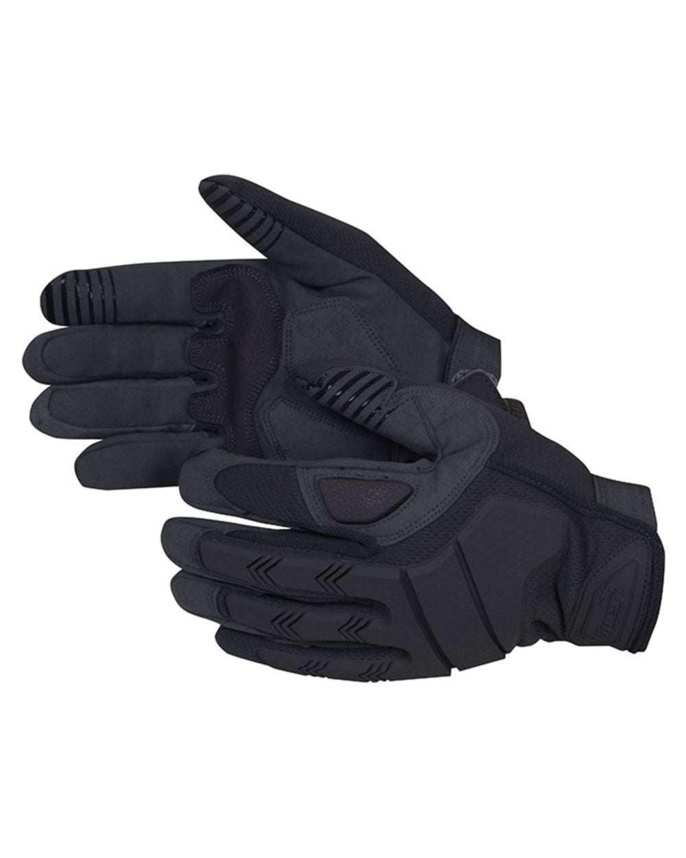 Black Coloured Viper Recon Gloves on white background #colour_black