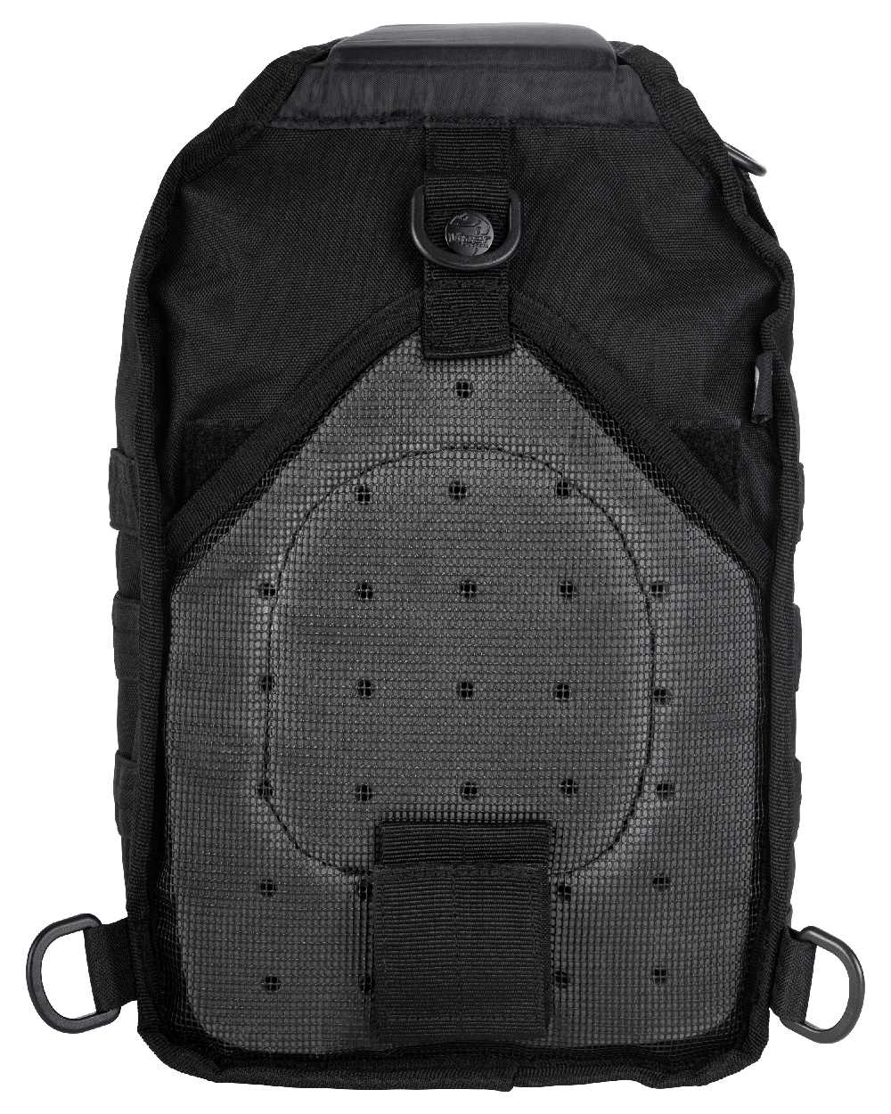 Black Coloured Viper Shoulder Pack on white background #colour_black