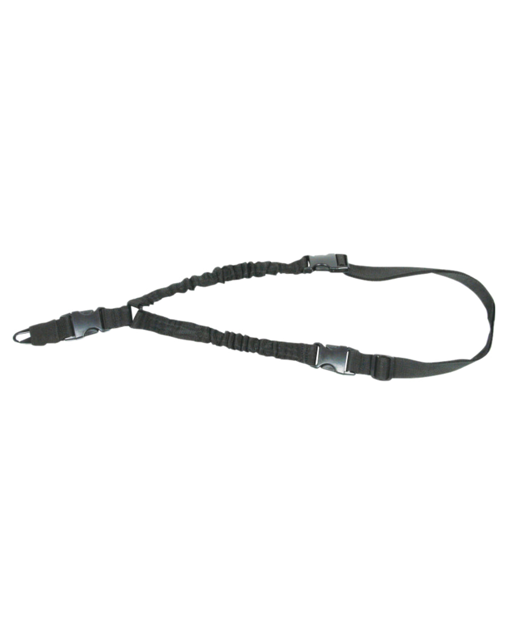 Black Coloured Viper Single Point Bungee Sling on white background #colour_black