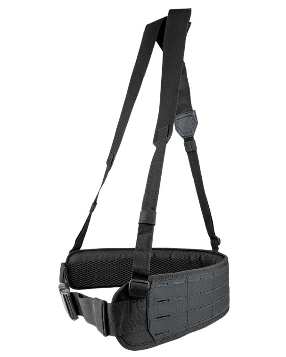 Black Coloured Viper Skeleton Harness Set on white background #colour_black