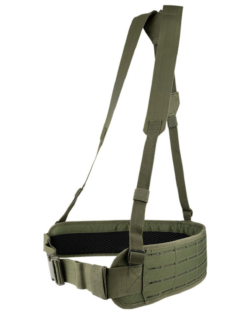 Green Coloured Viper Skeleton Harness Set on white background #colour_green