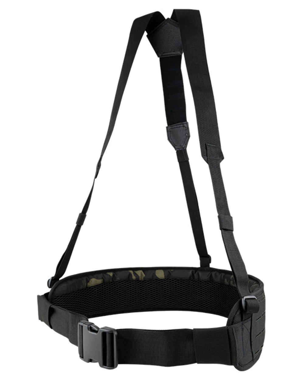 VCAM Black Coloured Viper Skeleton Harness Set on white background #colour_vcam-black