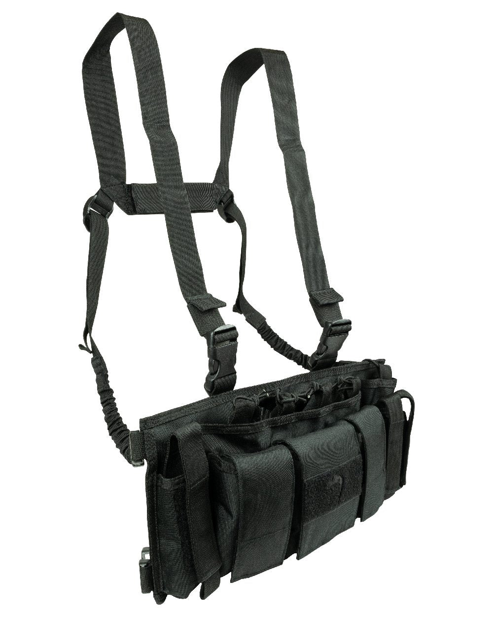 Black Coloured Viper Special Ops Chest Rig on white background #colour_black