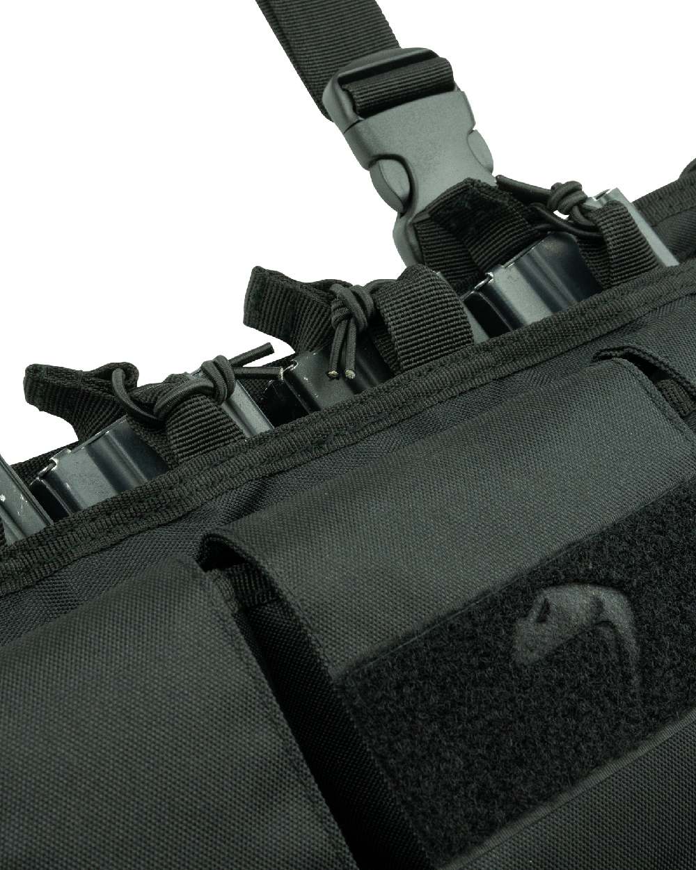 Black Coloured Viper Special Ops Chest Rig on white background #colour_black