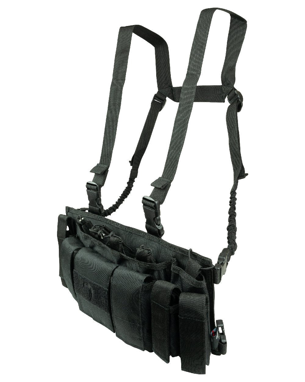 Black Coloured Viper Special Ops Chest Rig on white background #colour_black