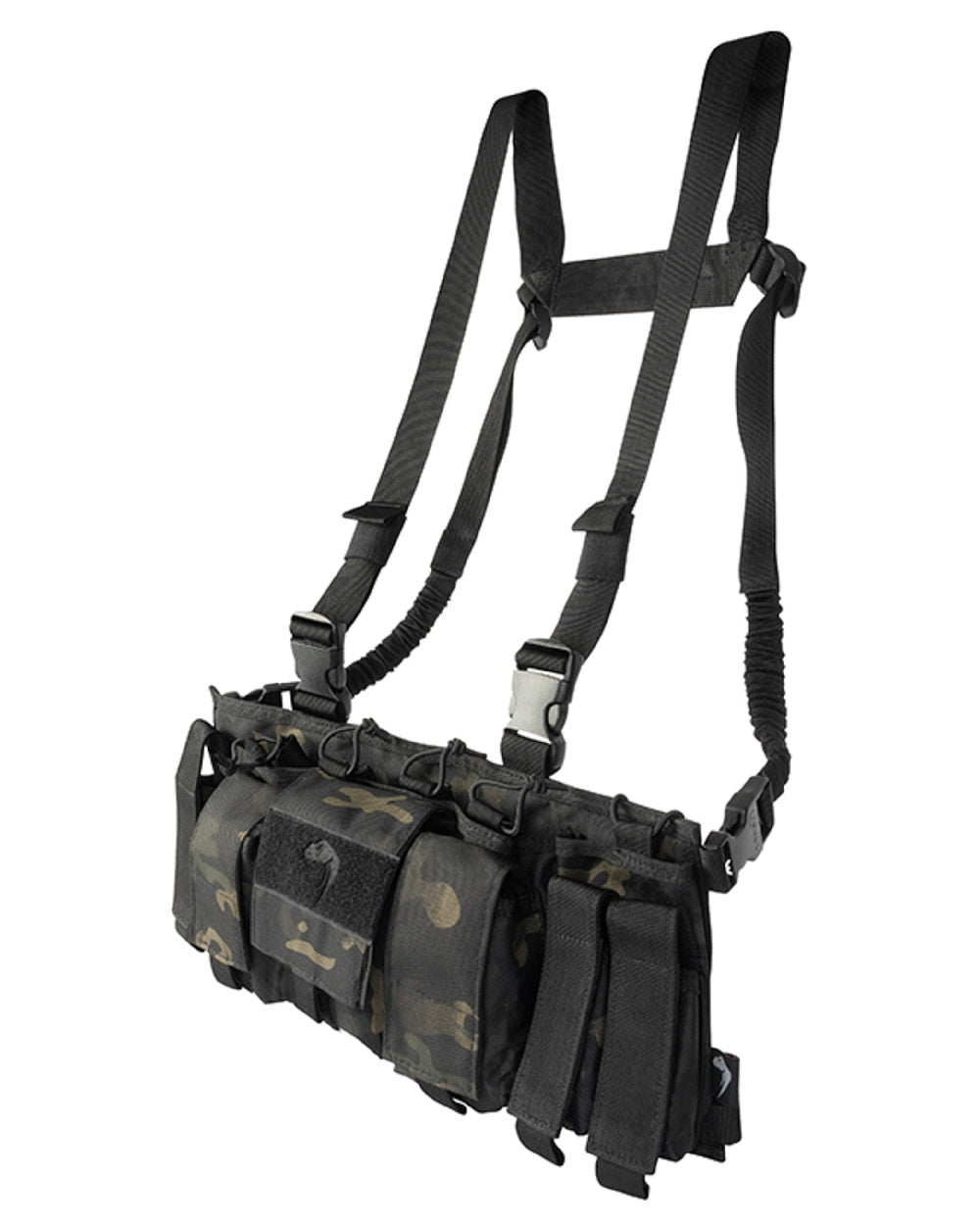 VCAM Black Coloured Viper Special Ops Chest Rig on white background #colour_vcam-black