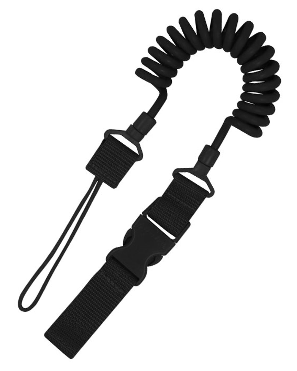 Black Coloured Viper Special Ops Lanyard on white background #colour_black