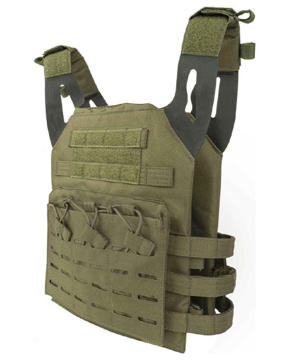 Green Coloured Viper Special Ops Plate Carrier on white background #colour_green