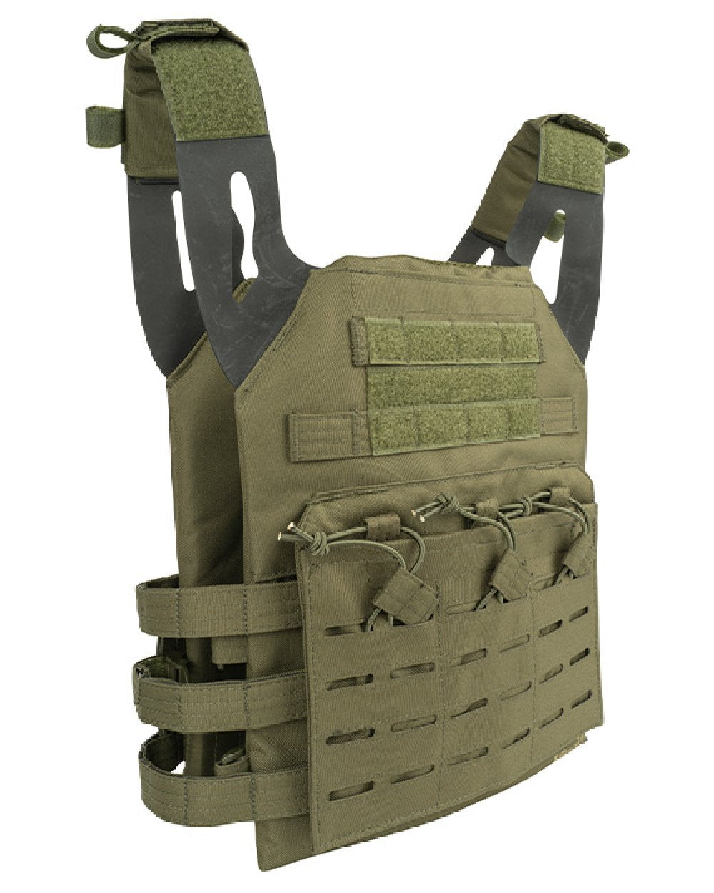 Green Coloured Viper Special Ops Plate Carrier on white background #colour_green