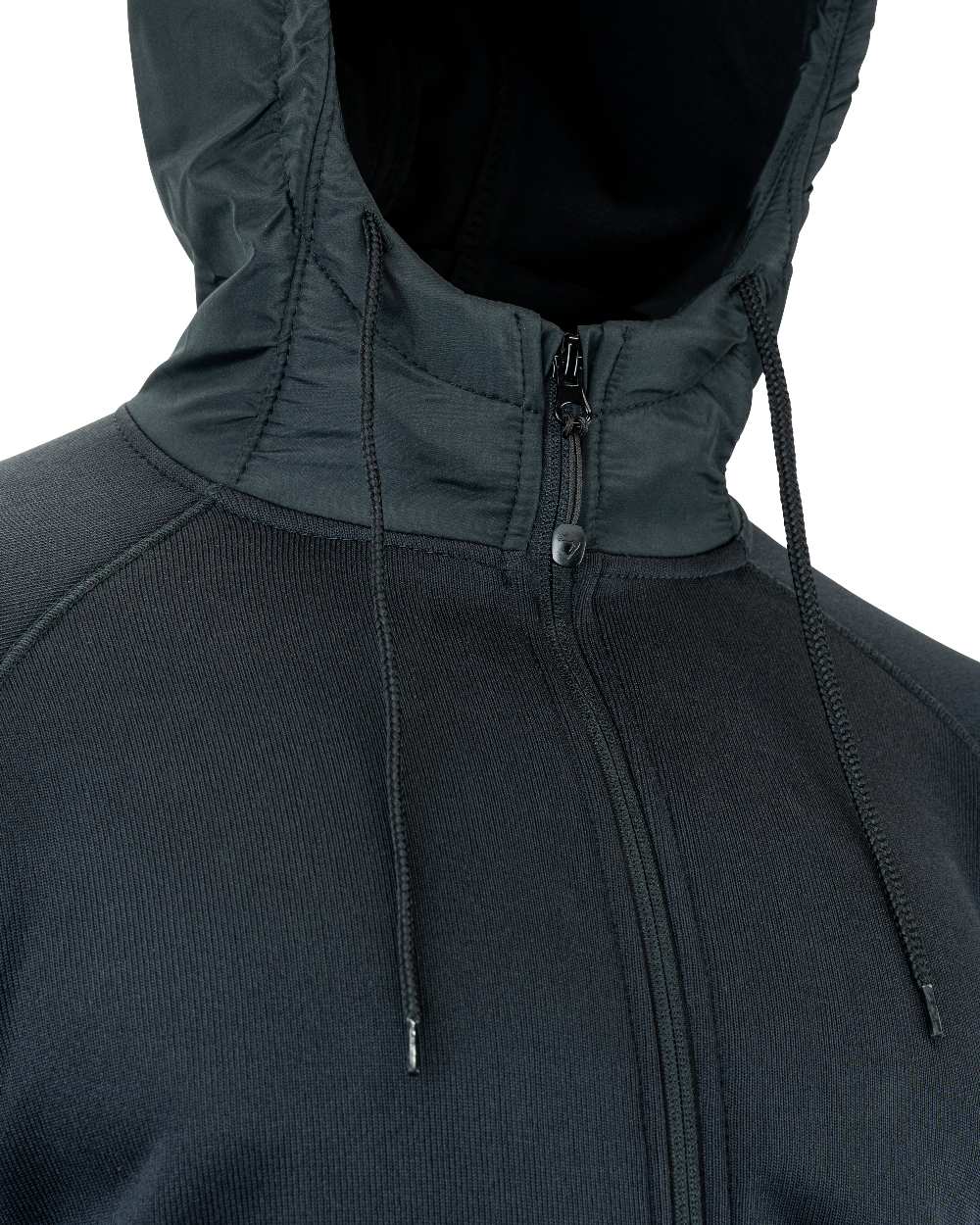 Black coloured Viper Storm Hoodie on white background #colour_black