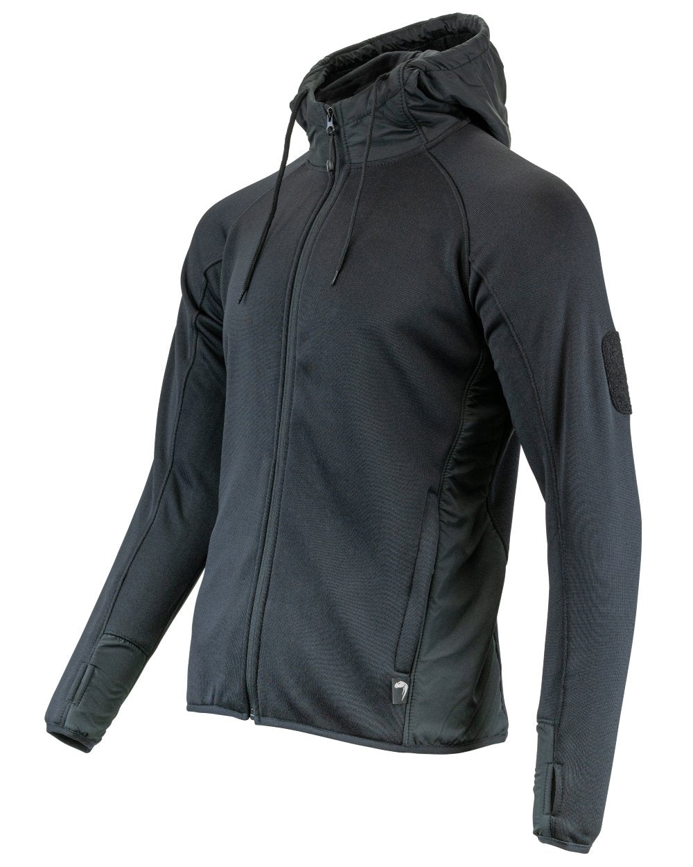 Black coloured Viper Storm Hoodie on white background #colour_black