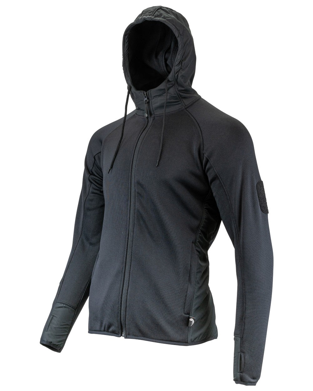 Black coloured Viper Storm Hoodie on white background #colour_black