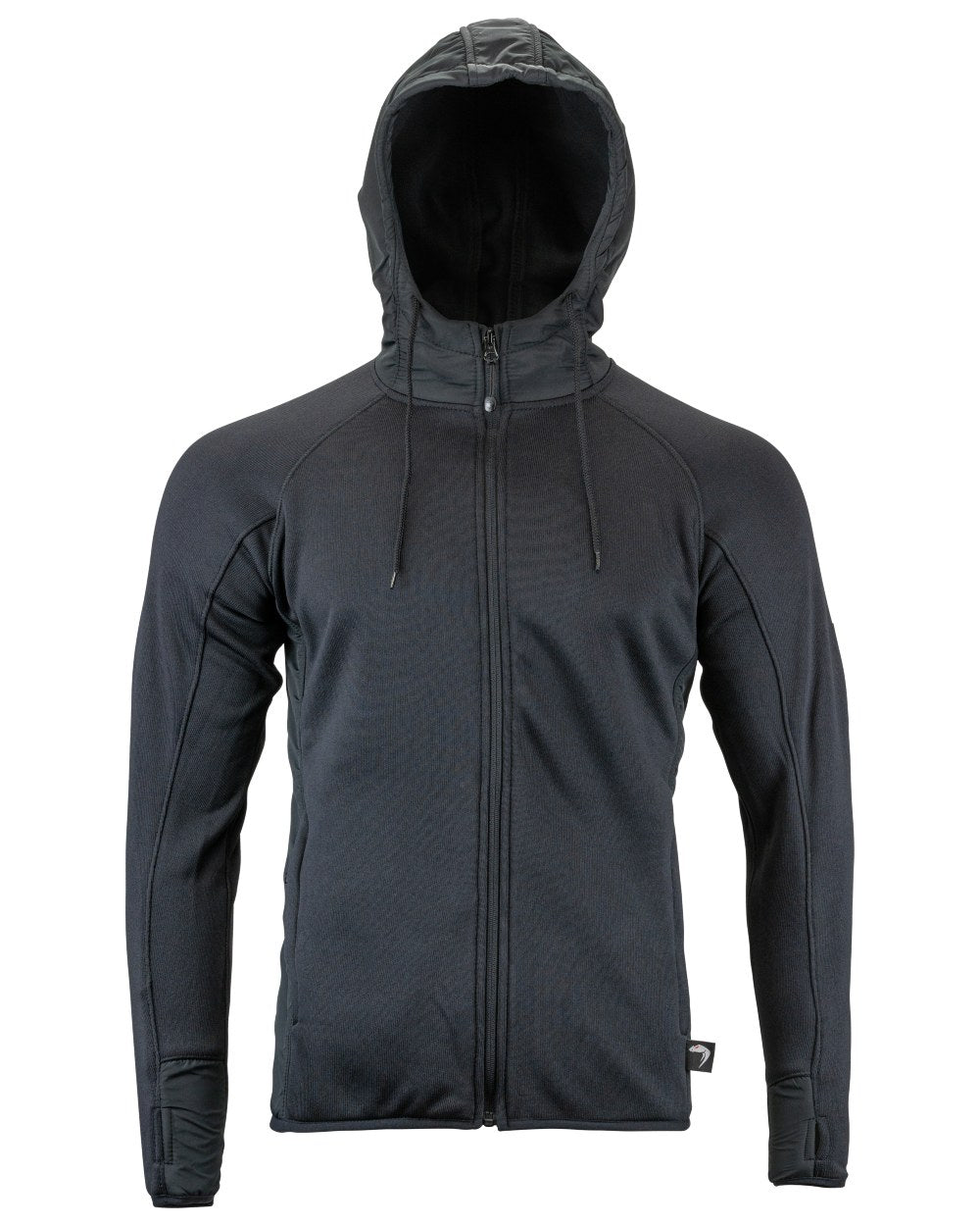 Black coloured Viper Storm Hoodie on white background #colour_black